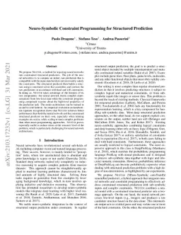 Neuro-Symbolic Constraint Programming for Structured Prediction