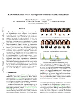 CAMPARI: Camera-Aware Decomposed Generative Neural Radiance Fields