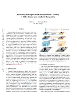Rethinking Self-supervised Correspondence Learning: A Video Frame-level
  Similarity Perspective
