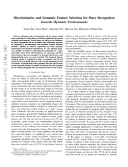 Discriminative and Semantic Feature Selection for Place Recognition
  towards Dynamic Environments