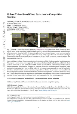 Robust Vision-Based Cheat Detection in Competitive Gaming