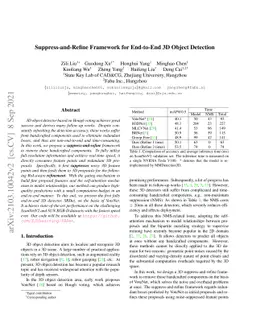 Suppress-and-Refine Framework for End-to-End 3D Object Detection