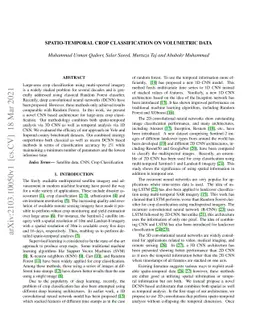 Spatio-temporal Crop Classification On Volumetric Data