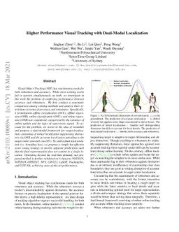Higher Performance Visual Tracking with Dual-Modal Localization