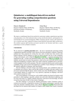 Quinductor: a multilingual data-driven method for generating
  reading-comprehension questions using Universal Dependencies