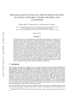 Bayesian Imaging With Data-Driven Priors Encoded by Neural Networks:
  Theory, Methods, and Algorithms