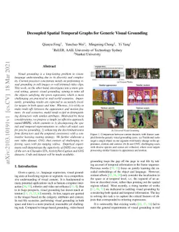 Decoupled Spatial Temporal Graphs for Generic Visual Grounding