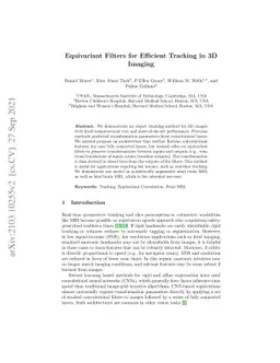 Equivariant Filters for Efficient Tracking in 3D Imaging