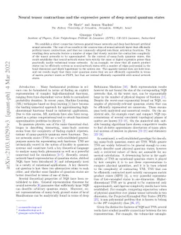 Neural tensor contractions and the expressive power of deep neural
  quantum states