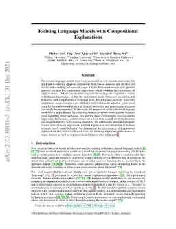 Refining Language Models with Compositional Explanations