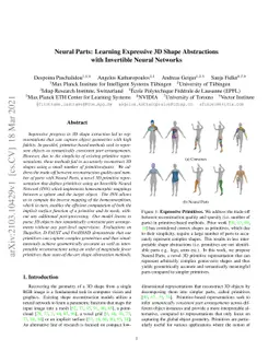 Neural Parts: Learning Expressive 3D Shape Abstractions with Invertible
  Neural Networks