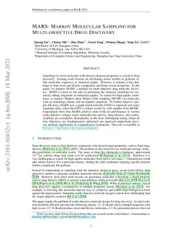 MARS: Markov Molecular Sampling for Multi-objective Drug Discovery