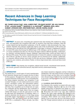 Recent Advances in Deep Learning Techniques for Face Recognition