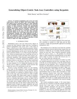 Generalizing Object-Centric Task-Axes Controllers using Keypoints