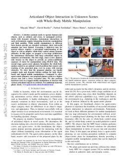 Articulated Object Interaction in Unknown Scenes with Whole-Body Mobile
  Manipulation