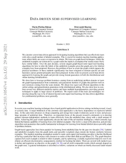 Data driven semi-supervised learning