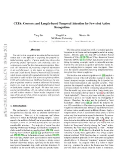 CLTA: Contents and Length-based Temporal Attention for Few-shot Action
  Recognition