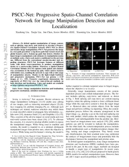 PSCC-Net: Progressive Spatio-Channel Correlation Network for Image
  Manipulation Detection and Localization
