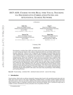 DCF-ASN: Coarse-to-fine Real-time Visual Tracking via Discriminative
  Correlation Filter and Attentional Siamese Network