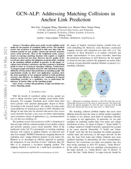 GCN-ALP: Addressing Matching Collisions in Anchor Link Prediction
