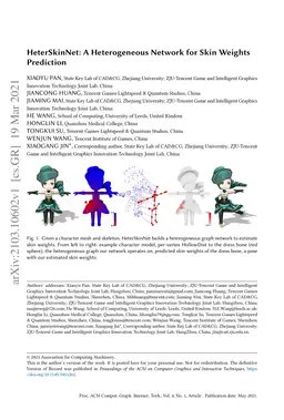HeterSkinNet: A Heterogeneous Network for Skin Weights Prediction