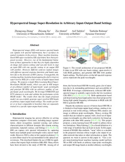Hyperspectral Image Super-Resolution in Arbitrary Input-Output Band
  Settings