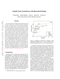 Scalable Vision Transformers with Hierarchical Pooling
