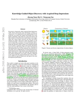 Knowledge-Guided Object Discovery with Acquired Deep Impressions