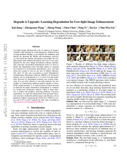 Degrade is Upgrade: Learning Degradation for Low-light Image Enhancement