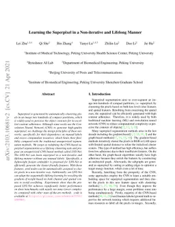 Learning the Superpixel in a Non-iterative and Lifelong Manner