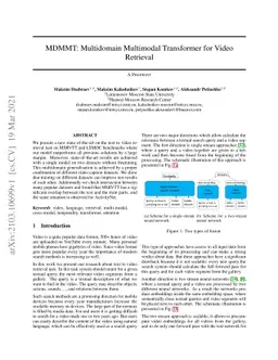 MDMMT: Multidomain Multimodal Transformer for Video Retrieval