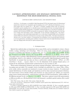 Gaussian approximation and spatially dependent wild bootstrap for
  high-dimensional spatial data