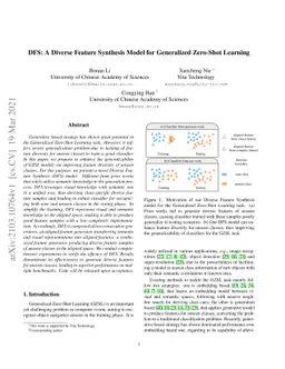DFS: A Diverse Feature Synthesis Model for Generalized Zero-Shot
  Learning