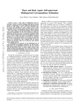 There and Back Again: Self-supervised Multispectral Correspondence
  Estimation