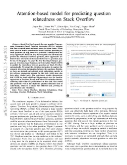 Attention-based model for predicting question relatedness on Stack
  Overflow