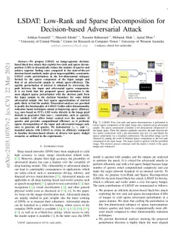 LSDAT: Low-Rank and Sparse Decomposition for Decision-based Adversarial
  Attack