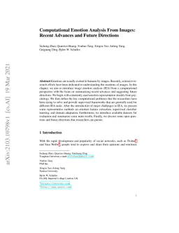 Computational Emotion Analysis From Images: Recent Advances and Future
  Directions
