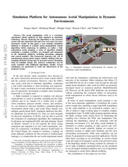 Simulation Platform for Autonomous Aerial Manipulation in Dynamic
  Environments
