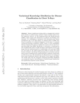 Variational Knowledge Distillation for Disease Classification in Chest
  X-Rays