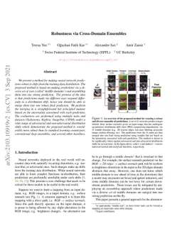 Robustness via Cross-Domain Ensembles