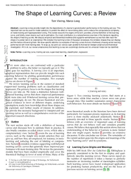 The Shape of Learning Curves: a Review