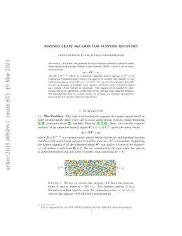 Refined Least Squares for Support Recovery
