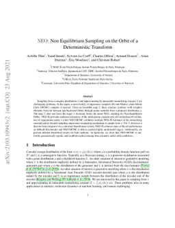 NEO: Non Equilibrium Sampling on the Orbit of a Deterministic Transform