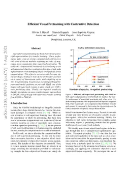 Efficient Visual Pretraining with Contrastive Detection