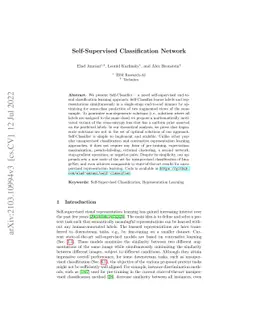 Self-Supervised Classification Network