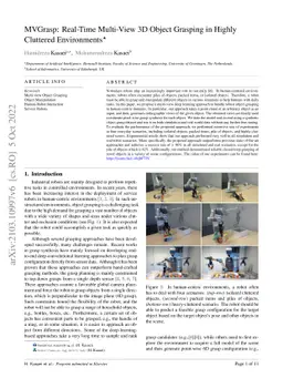 MVGrasp: Real-Time Multi-View 3D Object Grasping in Highly Cluttered
  Environments