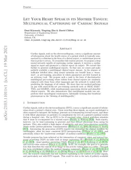 Let Your Heart Speak in its Mother Tongue: Multilingual Captioning of
  Cardiac Signals