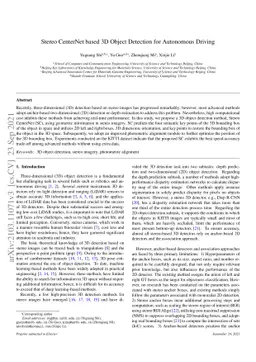 Stereo CenterNet based 3D Object Detection for Autonomous Driving