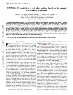 3DMNDT:3D multi-view registration method based on the normal
  distributions transform