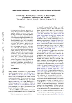 Token-wise Curriculum Learning for Neural Machine Translation